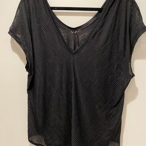 Lululemon Black Sheer Crop Top